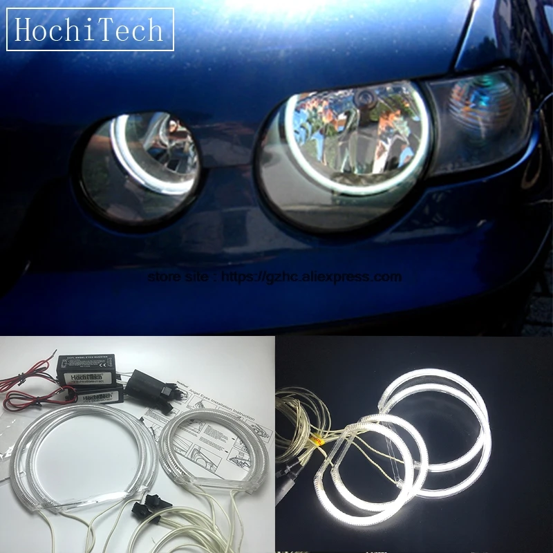 HochiTech For 2001-2004 BMW 3 Series E46 Compact Ultra Bright Day Light DRL CCFL Angel Eyes Demon Eyes Kit Warm White Halo Ring HochiTech For 2001-2004 BMW 3 Series E46 Compact Ultra Bright Day Light DRL CCFL Angel Eyes Demon Eyes Kit Warm White Halo Ring