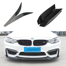 Автомобильный Стайлинг из углеродного волокна M Производительность передний верхний бампер для губ разветвитель для бровей Cupwing для BMW F80 M3 F82 F83 M4 2013 UP