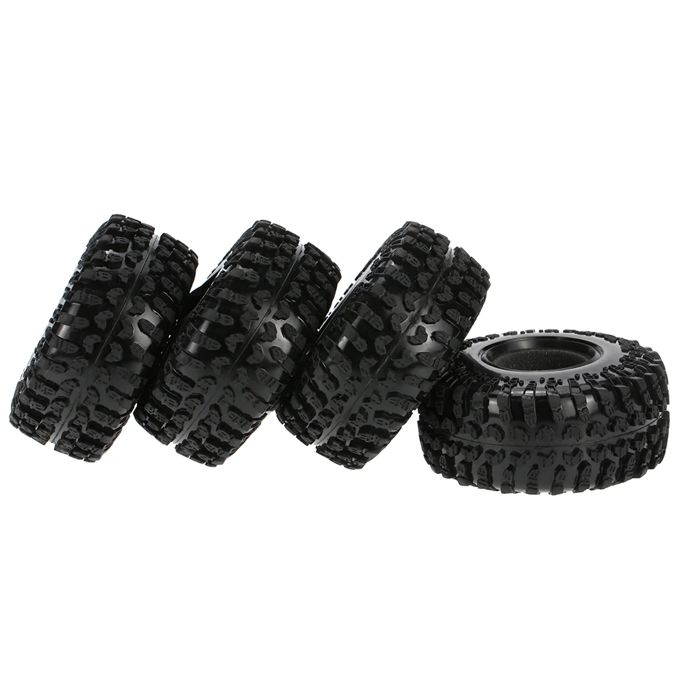 4Pcs 2.2 125mm RC Car 110 Scale Rubber RC Tires Wheel for 110 RC4WD D90 Axial SCX10 SUV Vehicles RC Rock Crawler Car Parts (11)
