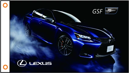 Автомобильный флаг lexus Banner 3 фута x 5 футов 100% полиэстер 06 | Дом и сад