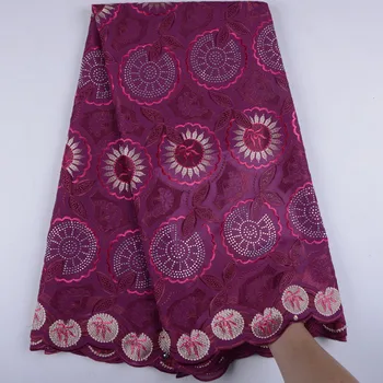 

African Dry Lace Fabric Swiss Voile With Stones Swiss Cotton Lace High Quality Embroidery Swiss Lace Fabrics For Wedding A1538