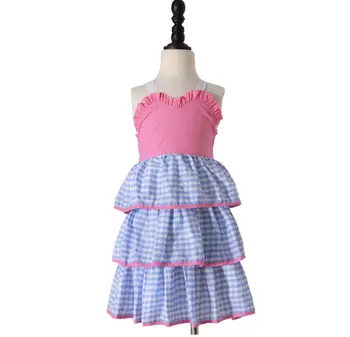 

New 2019 Baby Girls Summer Cotton Cake Sling Dresses, Princess Children Fashion Dress 5 pcs/lot, Wholesale Free Shipping