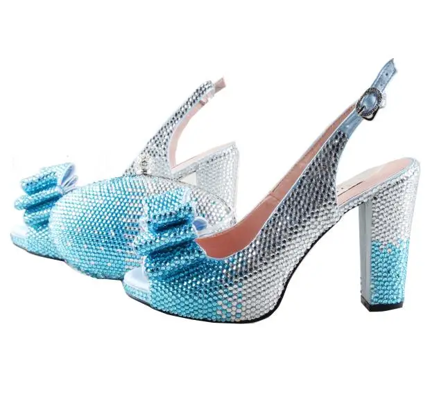 powder blue shoes and matching bag