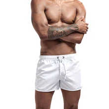 Регулируемые мужские пляжные шорты дышащие быстросохнущие спортивные короткие летние шорты для серфинга для занятий фитнесом для спортзала одноцветные шорты