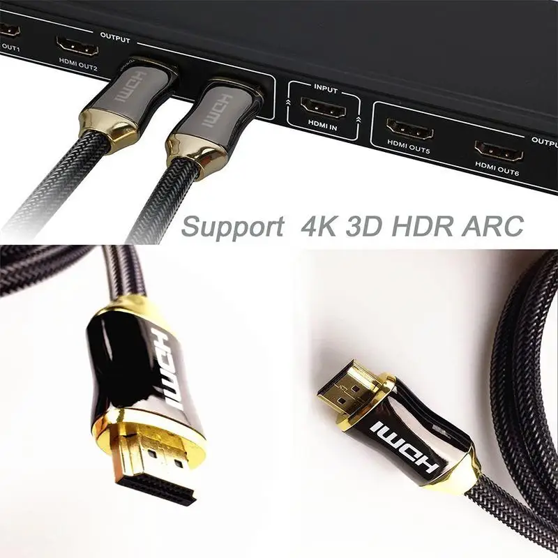 Хоббилан цинковый сплав HDMI кабель Ultra HD 1,5/3/5/метров HDMI кабель V2.0 2K x 4K высокоскоростной+ Ethernet HDTV HDMI кабель d20