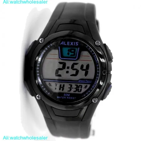 DW423C Black Watchcase Date Alarm BackLight Water Resist Men Women Digital Watch