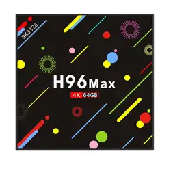 H96 MAX 4G Оперативная память 64G Встроенная память Android 7,1 Smart ТВ сетевая Функция Декодер каналов кабельного телевидения RK3328 Quad-Core WiFi BT USB3.0 4 K