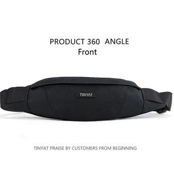 

JHD-TINYAT Men Waist Bag Pack Purse Waterproof Canvas Travel Phone Belt Bag Pouch For Men Women Casual Shoulder Fanny Pack Hi