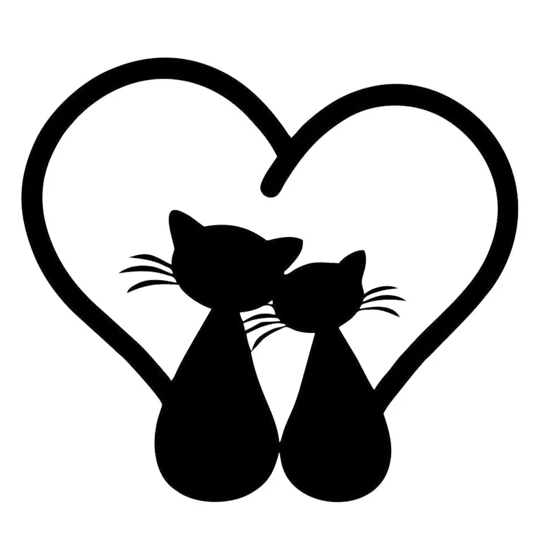 

13.7*12.3CM Lovely Cat Lovers Window Decoration Car Sticker Creative Cartoon Motorcycle Decals C4-0473