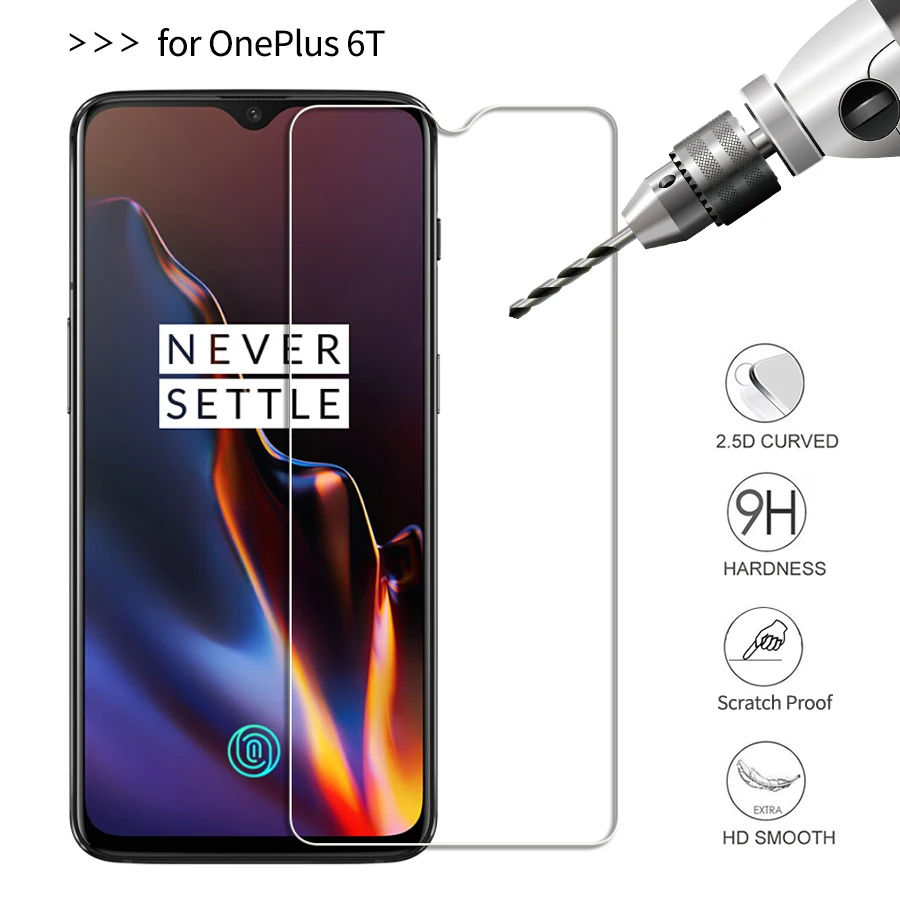 Для Oneplus 6T Защита экрана для One Plus 5 3 6T X 1 2 7 защитная пленка из закаленного стекла 9H 2.5D защита стекла