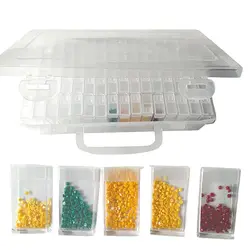 64 Решетки регулируемый пластиковый ящик для хранения Коробка для ювелирных изделий мозаичная картина шарик контейнер для таблеток