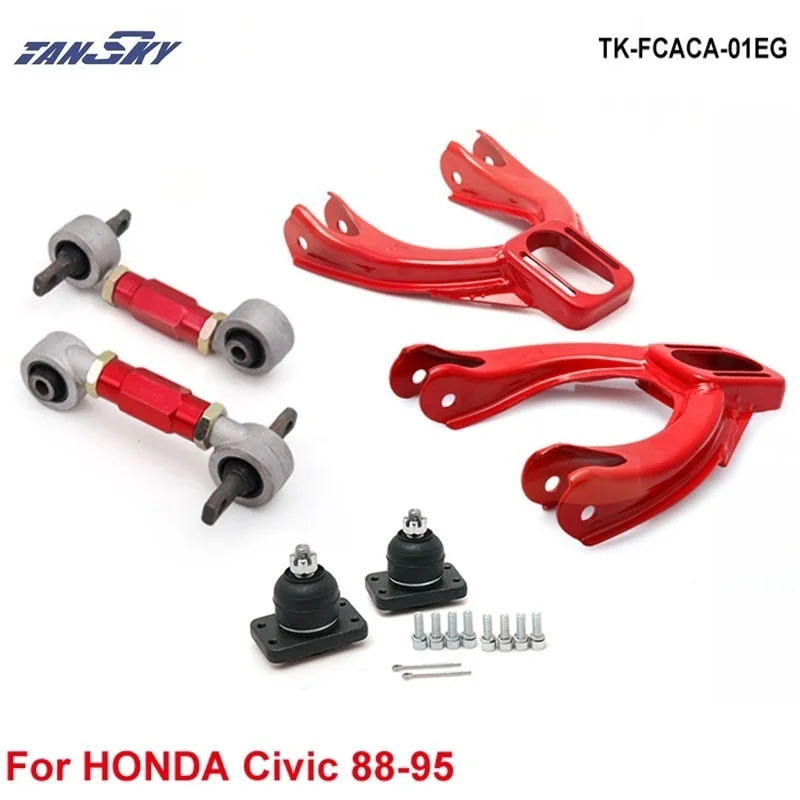 Front Upper Camber Kit:+ Rear Lower Control Arms (Fits For 92-95 Honda Civic EG TK-FCACA-01EG