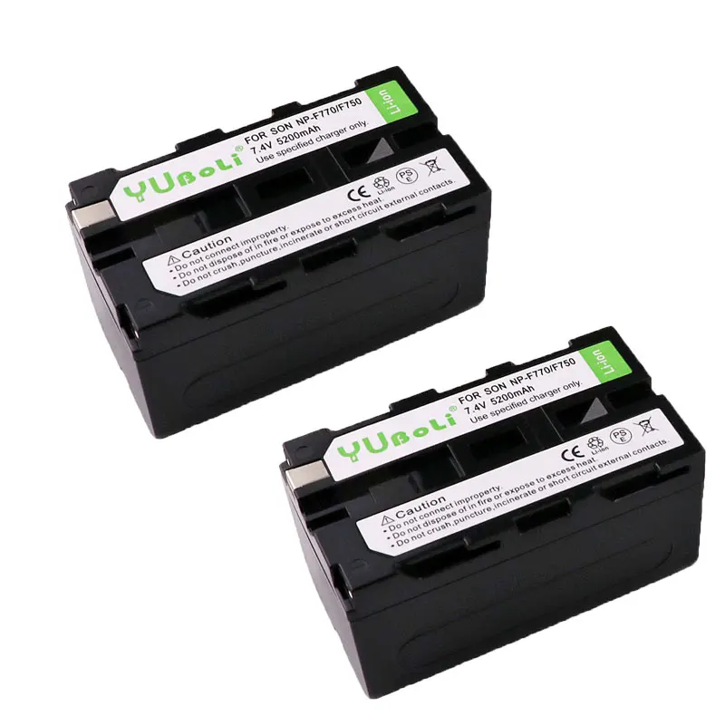 

5200mAH 2Pcs NP-F750 NP-F770 NP F750 NP F770 Battery For Sony CCD-TR917 CCD-TR940 CCD-TRV101 CCD-TRV215 CCD-TRV25 CCD-TRV36