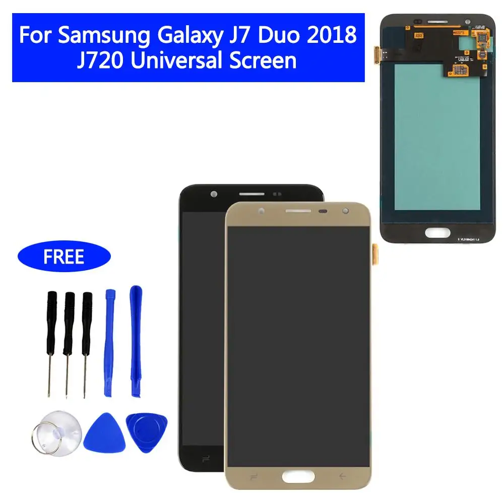Для Samsung Galaxy J7 Duo 2018 J720 дисплей кодирующий преобразователь сенсорного экрана в