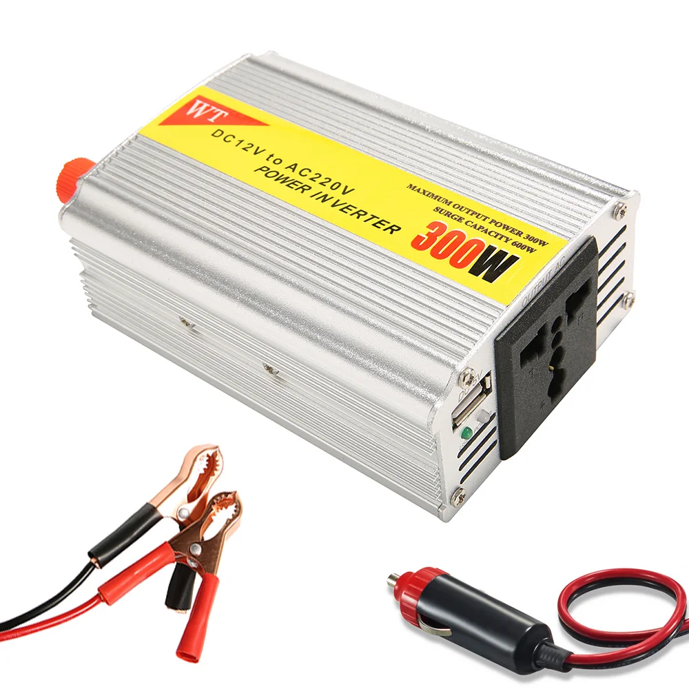 

Car Inverter 300W Power 12v 220v 110v AC to DC Converter Power Inverter 5V 2.1A USB Charger Temperature Control Car Styling