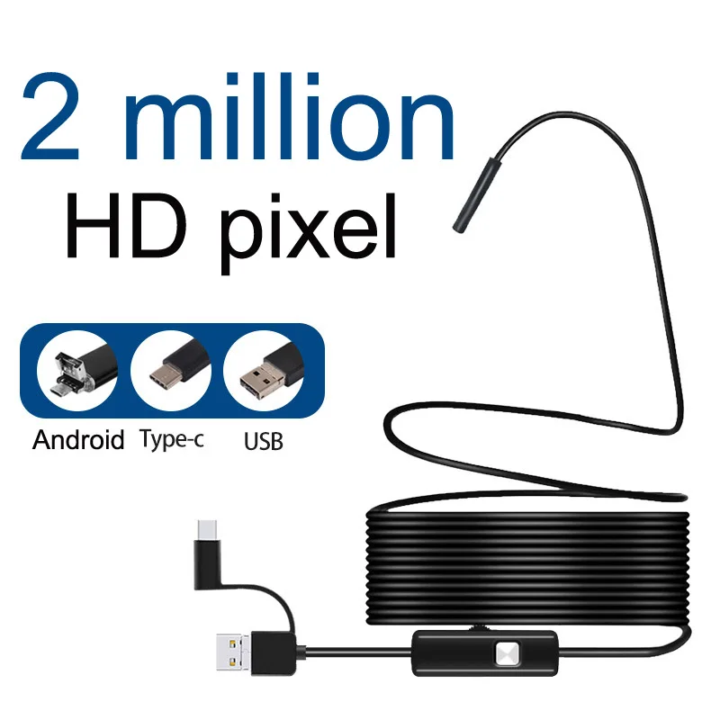

smartphone endoscope Android Endoscope Camera 5.5mm Inspection Camera IP67 Waterproof Snake Camera Forendoscope type c, USB PC