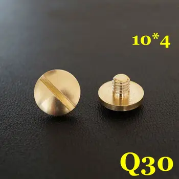 

50pc Q30-10*4 Solid Brass belt screw Chicago Screw Leathercraft