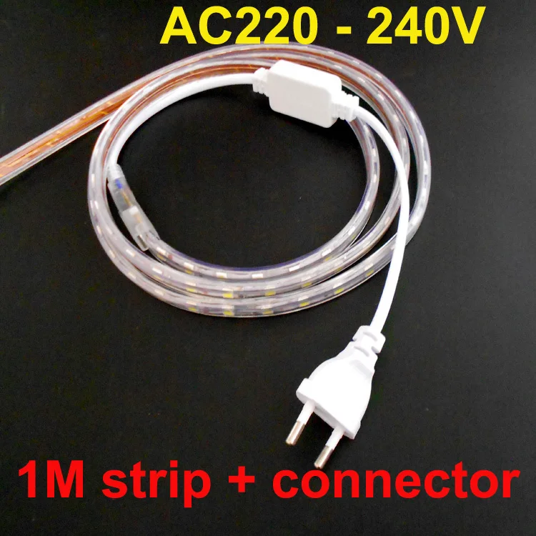 buy led strip 220v 1m Waterproof 220V 5050 SMD 60 LED Flexible Strip Light ,warm white Cool white,60leds m