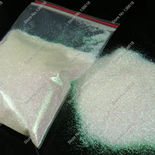 50 г-0,2 мм 008 белый цвет с зелеными лучами блеск для ногтей Пыль порошок для ногтей искусство украшения и блестки для ногтей