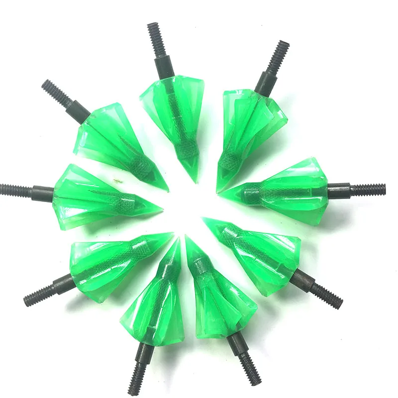 

6pcs New Style 120 Grain Plastic Arrow Head Broadheads Archery Arrow Tip Point For Compound or Crossbow Hunting