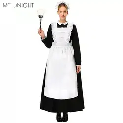 MOONIGHT новая форма пикантные Косплэй Французский костюм горничной Слуга Хэллоуин сексуальное женское платье экзотические горничной одежда