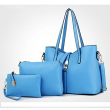 Channels Women Handbags Famous Designer Purses and Handbags 2016 New Fashion Messenger Bags 3 Sets Leather Handbag Tote Bolsas