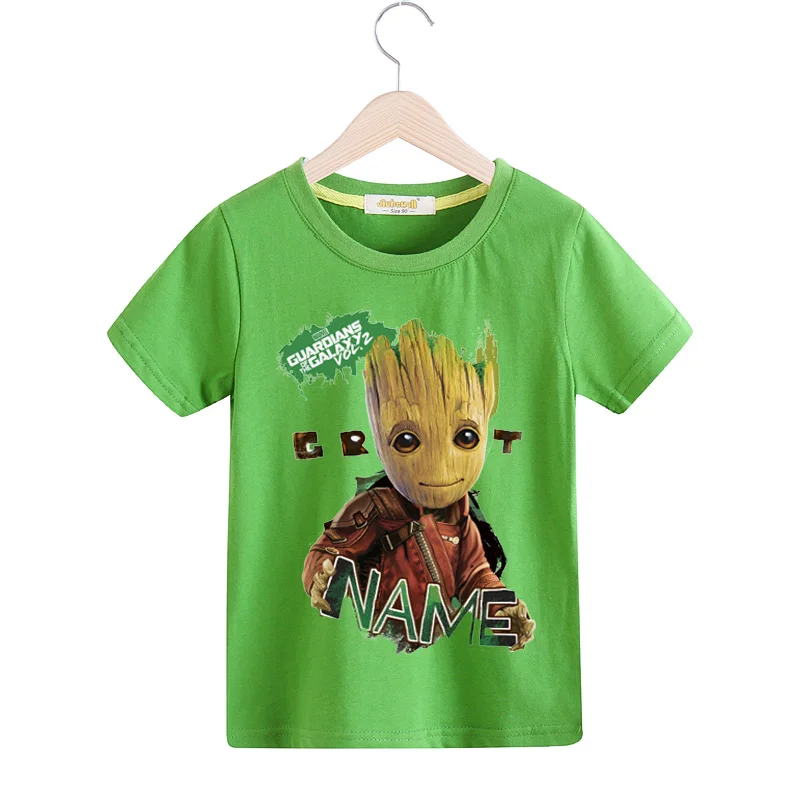 Boys Baby Groot Print T-shirts Girls Summer Casual Cotton Tshirts Children Clothing Kids Short Sleeve Tees Top T Shirts TX148 (1)