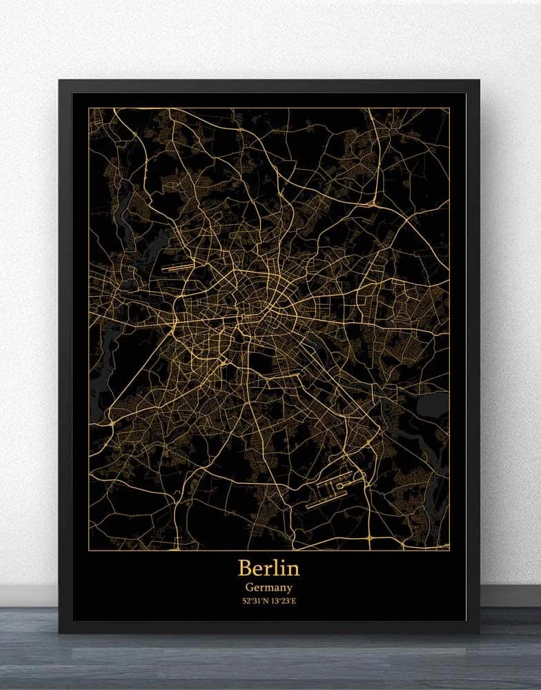 

Berlin Bonn Bremen Cologne Dortmund Dresden Dusseldorf Essen Germany Map Poster