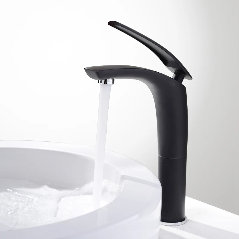 

Full bronze black faucet single hole cold and hot water mixer bath basin faucets toilet bowl with thick faucet tap all copper