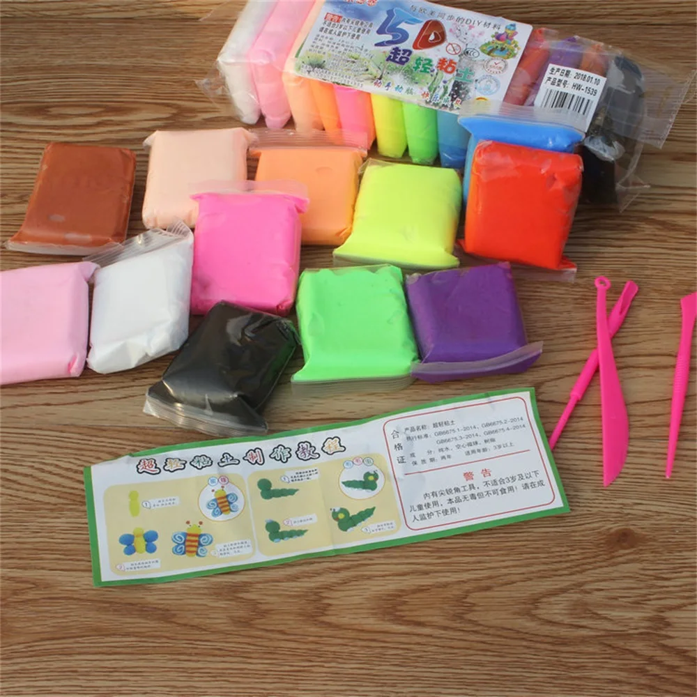 Легкая большая цветная детская ПЛАСТИЛИНОВАЯ глина унисекс, экологически чистые антистрессовые забавные детские игрушки, пластилиновые игрушки TH0006