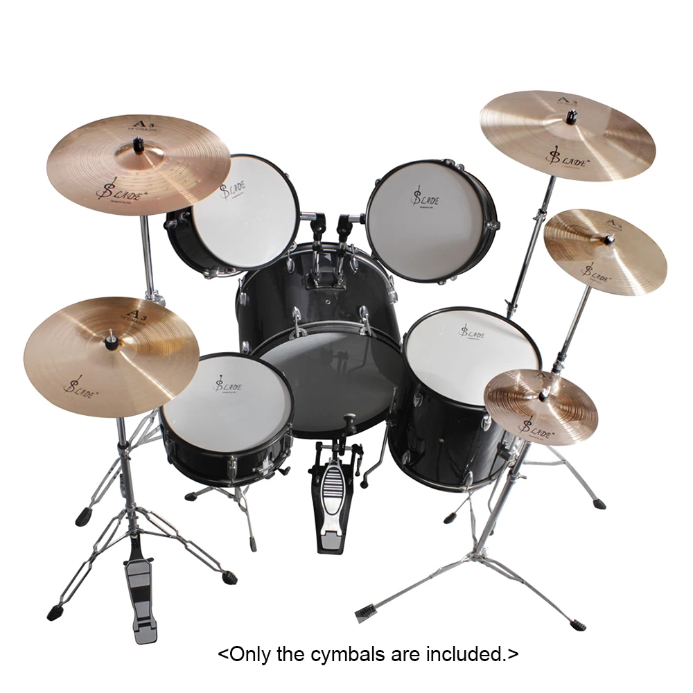 

LADE SC-360 10pcs Felt Washers Cymbal Set Bronze Alloy Including 12 Inch Splash Crash 20 Inch Ride Cymbals with Carry Bag