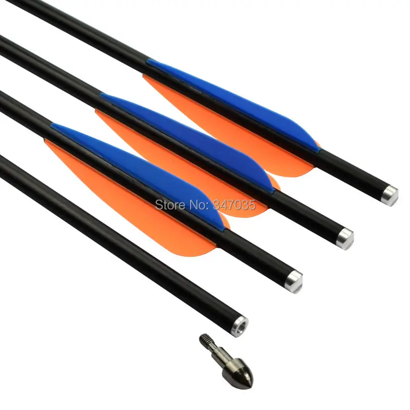 20 Inch Crossbow Bolts Fiberglass Arrow 8850 Insert Removable Bullet