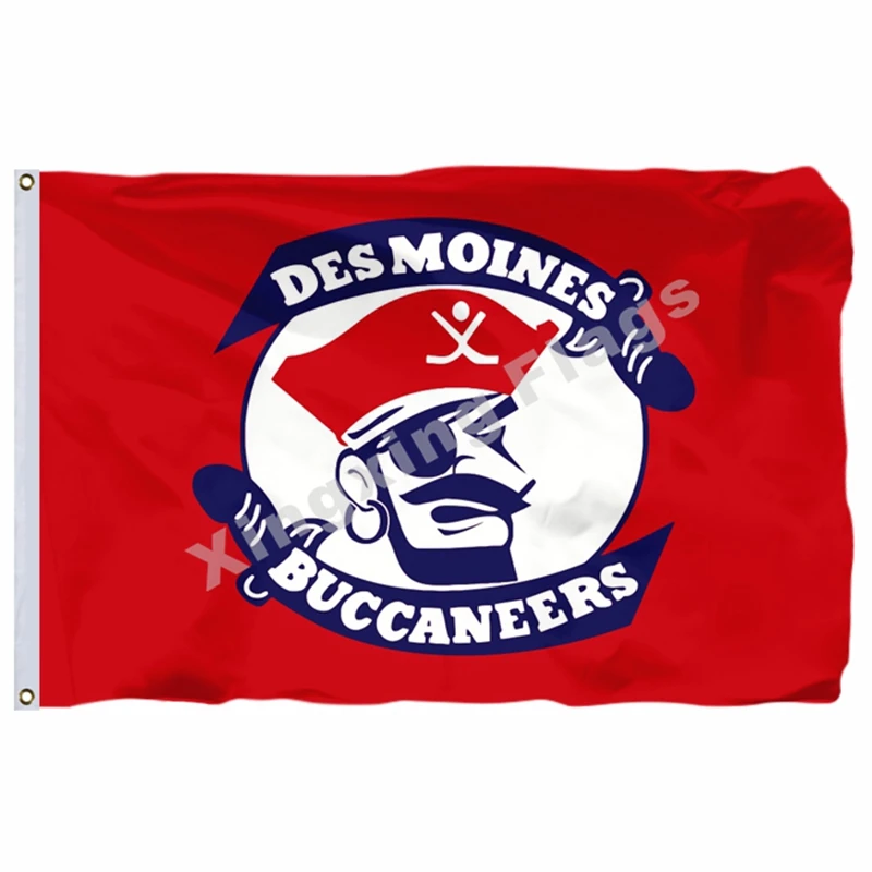 Des Moines Buccaneers Flag 3ft X 5ft Polyester United States Hockey