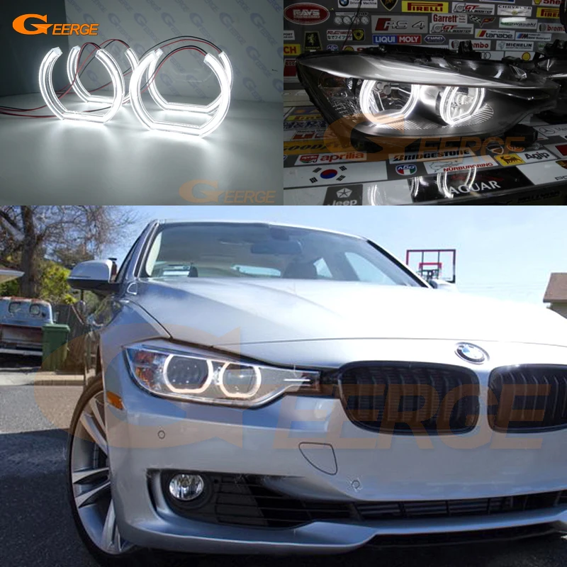 

For BMW 3 Series F30 F31 F34 2012 2013 2014 2015 2016 halogen headlight Excellent DTM Style Ultra bright led Angel Eyes kit DRL