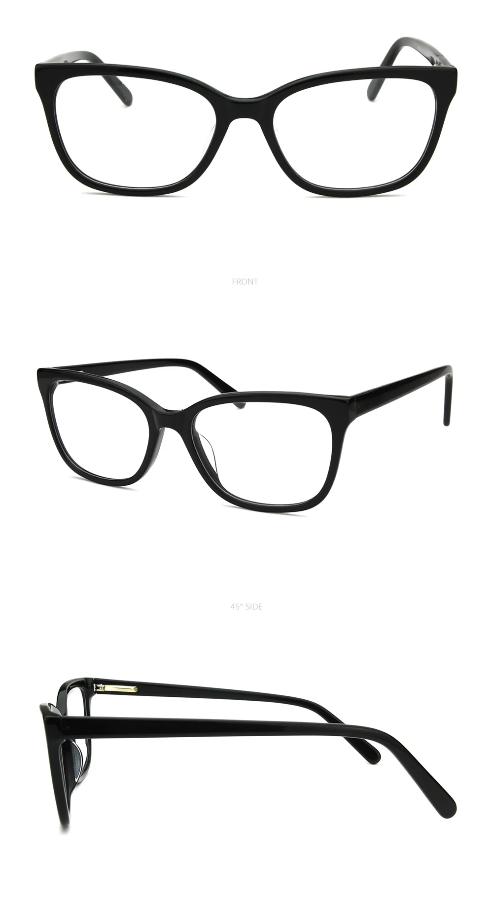 Стильный черный оправе кошачий глаз оправ для Для женщин дизайнер рецепт оправы дамы ацетат очки брендов