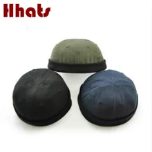 Которая в душе Хлопок Мужской skullies beanie Регулируемая Дыня шляпа тренд Ретро карнизы фланец шапка помещика высокого качества Мужская шапочка из спандекса кости