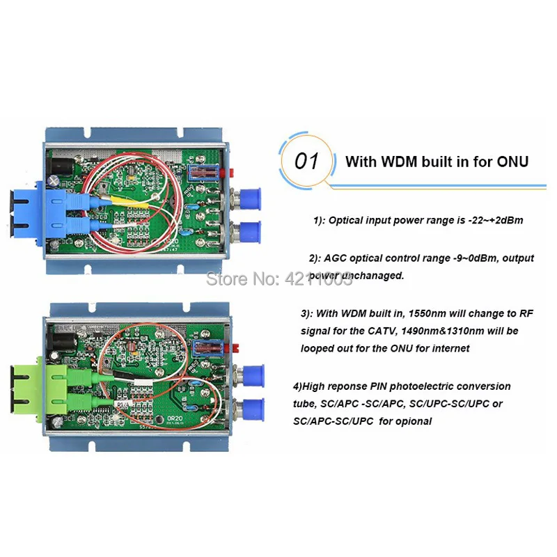 2 port output SCAPC 2X2 catv receiver 5