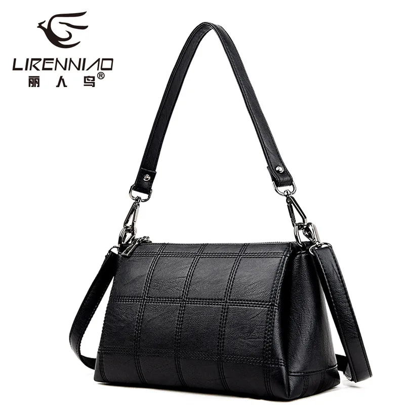 

New Style Retro Famous Brands Women Crossbody Bag Pu Shoulder Bag Thread Women Messenger Bag