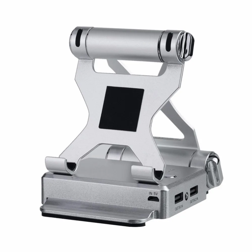 

Multifunction Phone Stand for Smart phone/Tablet 3 in 1 Metal Phone Holder with 10W 5200mAh Power Bank Stereo Bluetooth Speaker