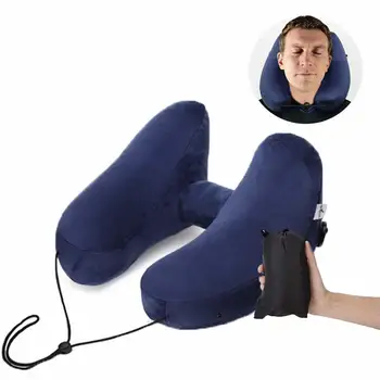 

H Shape Travel Pillow for Airplane Inflatable Neck Pillow Travel Accessories 4Colors Comfortable Pillows for Sleep Home Textile