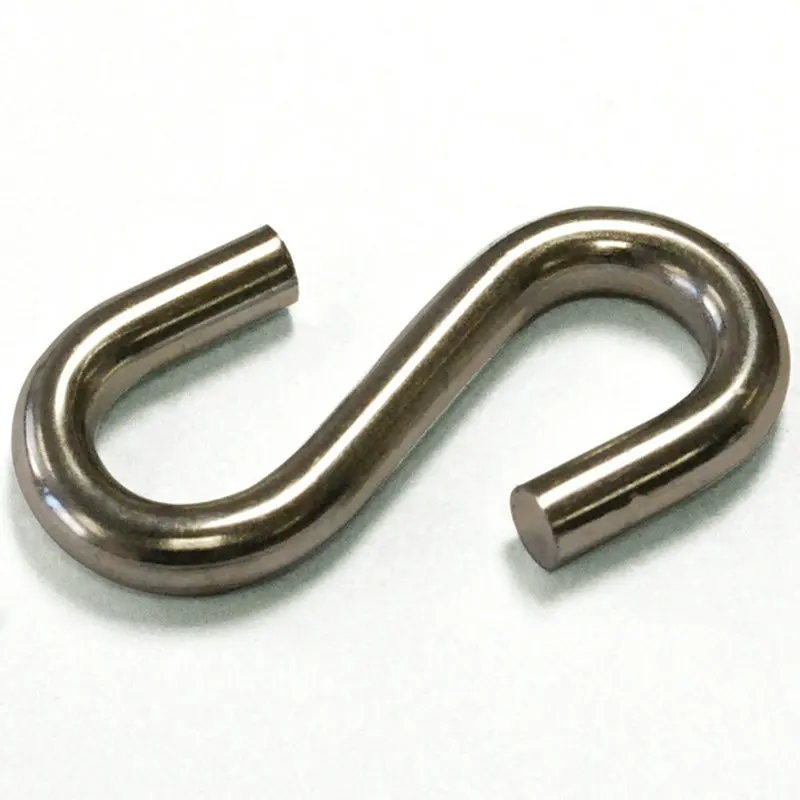 Wholesale by 200PCS/15KGS/Carton 8X75MM metal zinc plated galvanized carbon steel S hooks as S