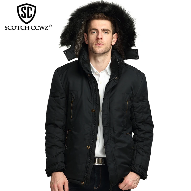 Scotch Ccwz Brand 2017 Winter Jacket Men Parkas Warm Thick Padded ...