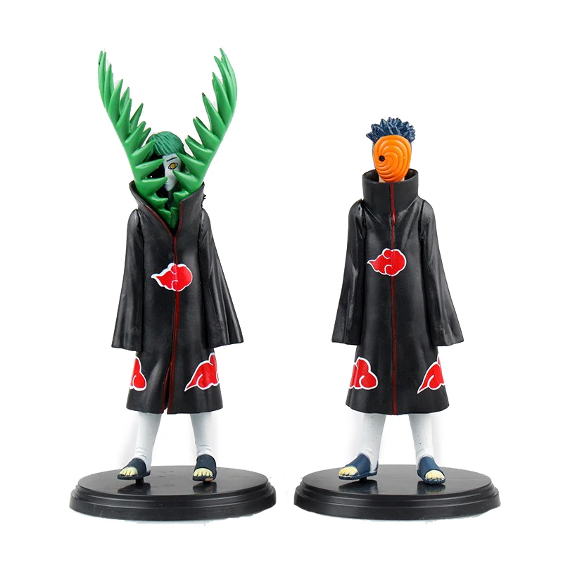 

2 PCS 14cm Naruto toys Uchiha Obito Action Figure toys Anime souvenir puppets Figure PVC Toys Figure Model Table Desk Decoration