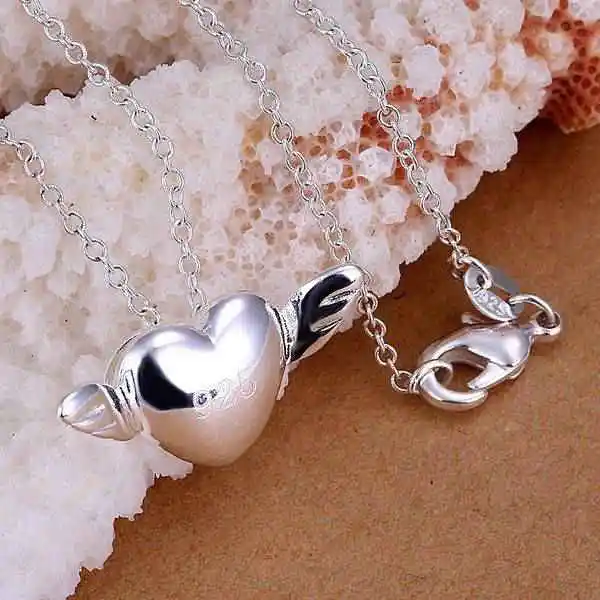 

P061 Free Shipping 925 sterling silver Necklace, 925 silver fashion jewelry Angel /ayyajqfa ekoanbva