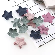 35 мм 30 шт. Изысканная кожа ручной работы искусственная ткань цветок голова Свадебные украшения для DIY Скрапбукинг Ремесло поддельные цветы