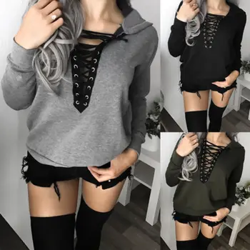 

Women's V-Neck Knitted Oversized Long Sleeve Loose Jumper Tops Knitwear