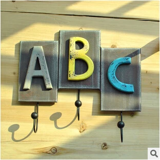 Letter Design Wall Hooks Hanger Cteative Coat Keys Bag Letter Design Wall Hooks Hanger Cteative Coat Keys Bag Hanging On The Door Hook Vintage