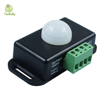 

DC12-24V Hunman body sensor PIR LED Remote Dimmer Switch Infrared Controller for Flexible LED Strips Light