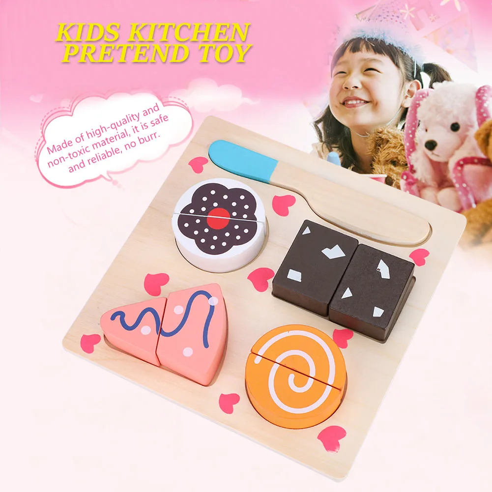 Деревянная игрушка кухонная резка фрукты овощи десерт дети готовка кухня игрушка еда ненастоящая Игра Головоломка Развивающие игрушки для детей
