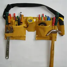 1 шт. двойной кожаный Электрик Строительство плотник поясные сумки/ручка сумка инструмент ремень держатель